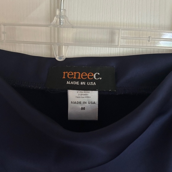 Blue Satin Midi Skirt - Picture 5 of 5